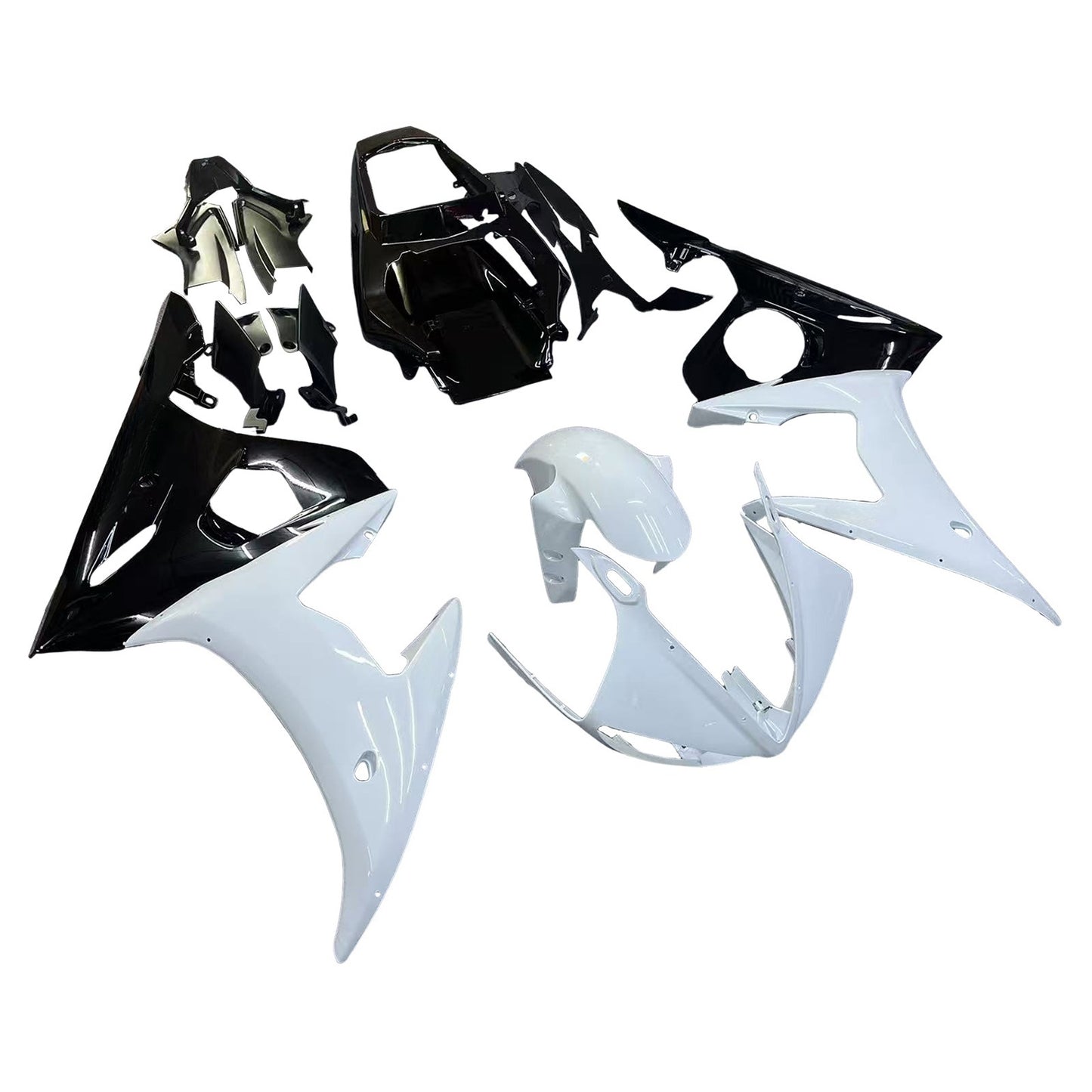 Amotopart 2005 Yamaha R6 Cladding in bianco e nero? -Kit