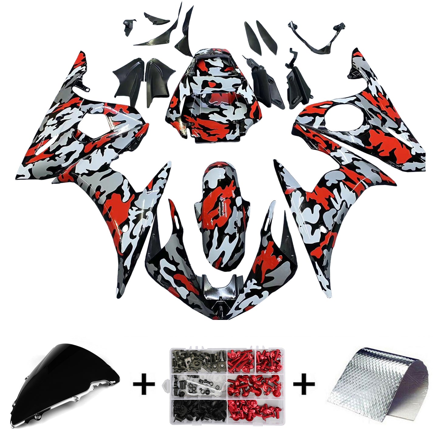 Carrozzeria kit carena Amotopart Yamaha YZF-R6 2005