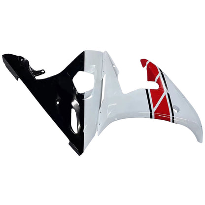 Amotopart Yamaha 2005 YZF 600 R6 Kit di carenatura nero bianco