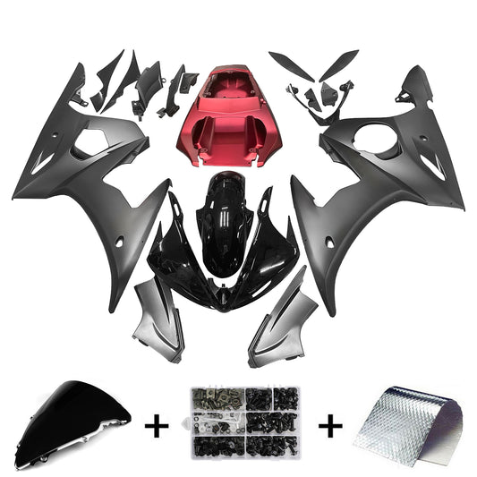 Amotopart Yamaha 2005 YZF 600 R6 Kit di rivestimento nero