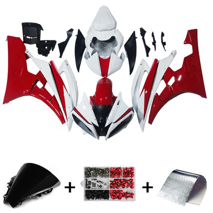 Carene 2006-2007 Yamaha YZF-R6 Bianco Rosso Michelin R6 Racing Generico