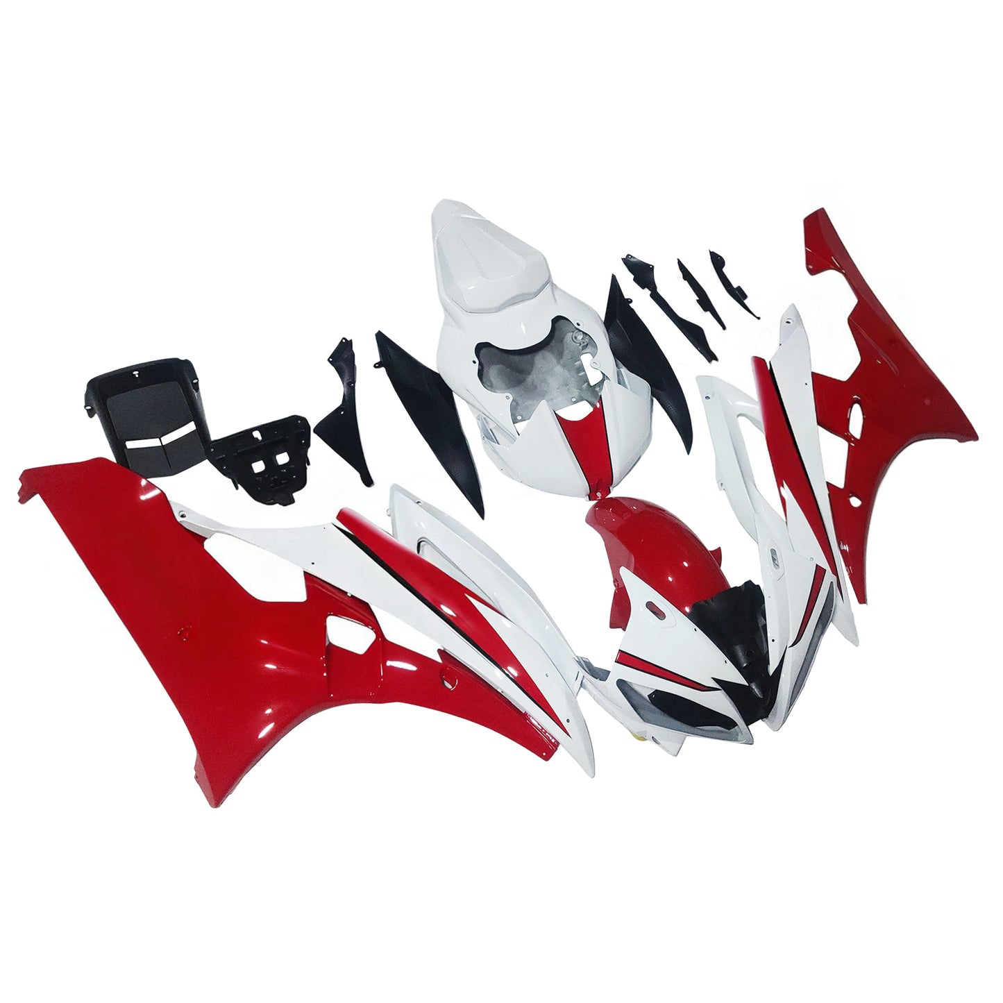 Carene 2006-2007 Yamaha YZF-R6 Bianco Rosso Michelin R6 Racing Generico