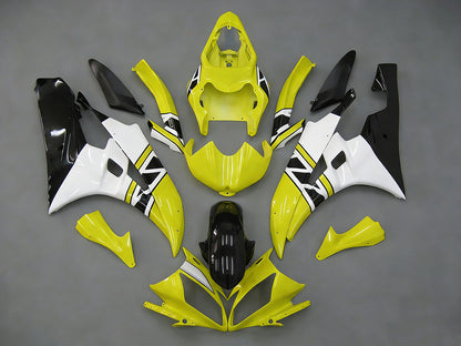 Amotopart Cladding Yamaha YZF-R6 2006-2007 Giardino bianco giallo