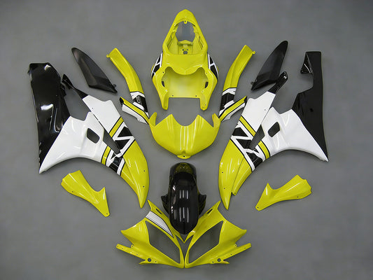 Amotopart Cladding Yamaha YZF-R6 2006-2007 Giardino bianco giallo