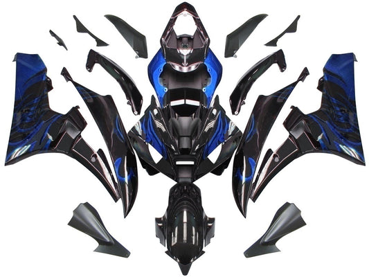 Carene 2006-2007 Yamaha YZF-R6 Black & Blue Flame R6 Generico