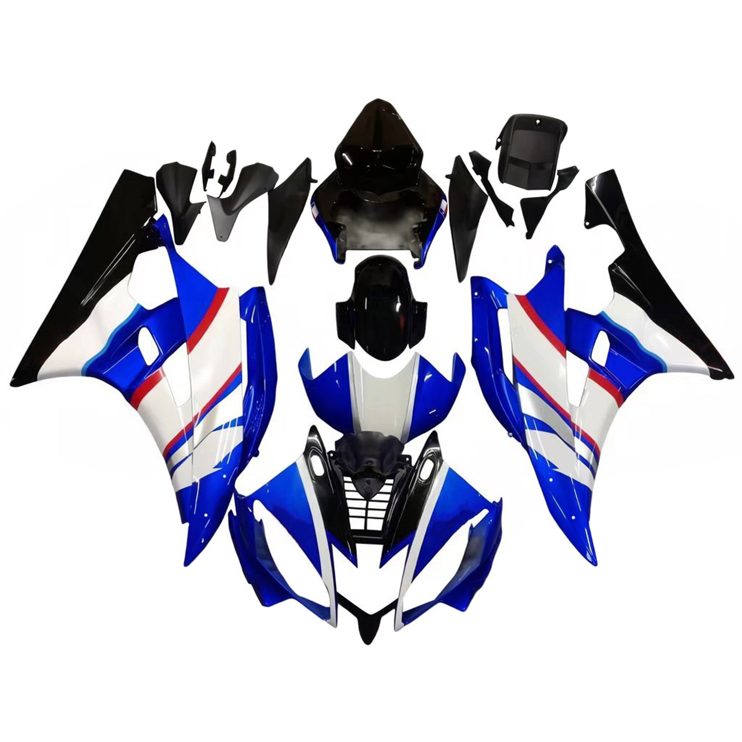Carene 2006-2007 Yamaha YZF-R6 Blu Nero Sterilgard R6 Racing Generico