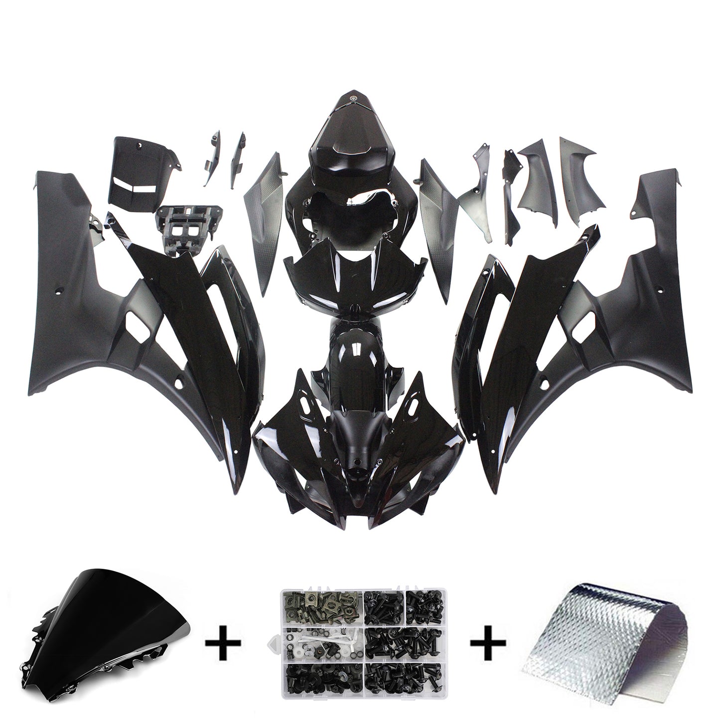Carene 2006-2007 Yamaha YZF-R6 Contrast Black R6 Generico