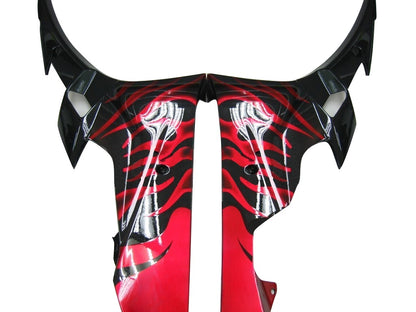 Carene 2006-2007 Yamaha YZF-R6 Black & Red Flame R6 Generico