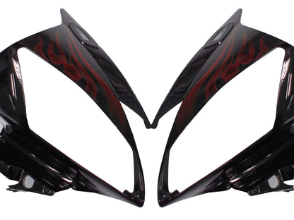 Carene 2006-2007 Yamaha YZF-R6 Black & Red Flame R6 Racing Generico