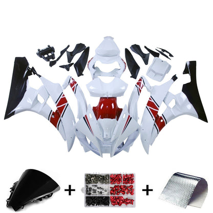 Carene 2006-2007 Yamaha YZF-R6 Bianco Rosso Nero R6 Racing Generico