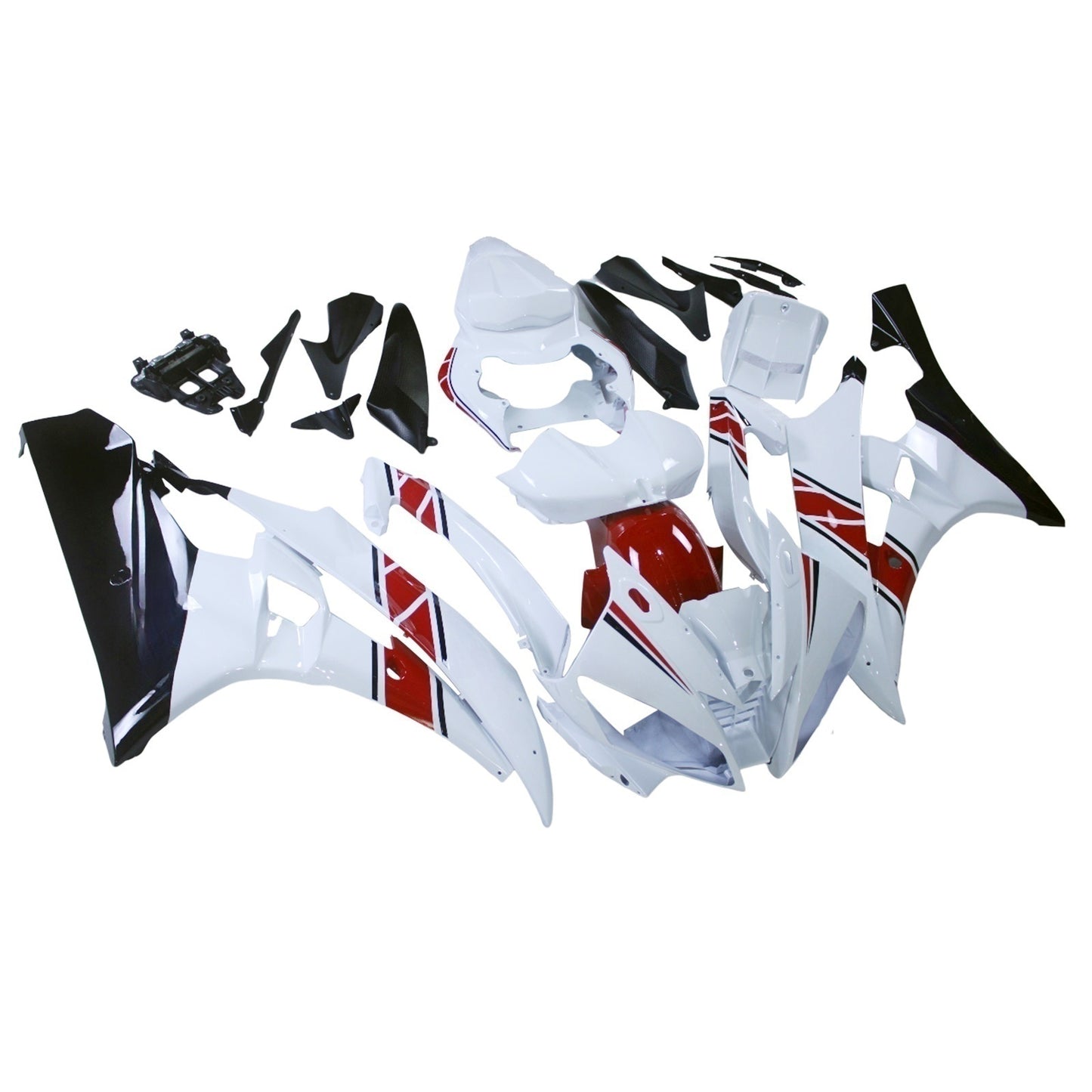 Carene 2006-2007 Yamaha YZF-R6 Bianco Rosso Nero R6 Racing Generico
