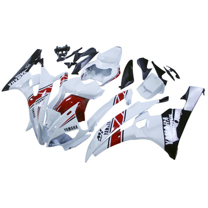 Amotopart Frakings Yamaha YZF-R6 2006-2007 Cladding White? Kit di travestimento nero rosso