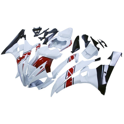 Carene 2006-2007 Yamaha YZF-R6 Bianco Rosso Nero R6 Racing Generico