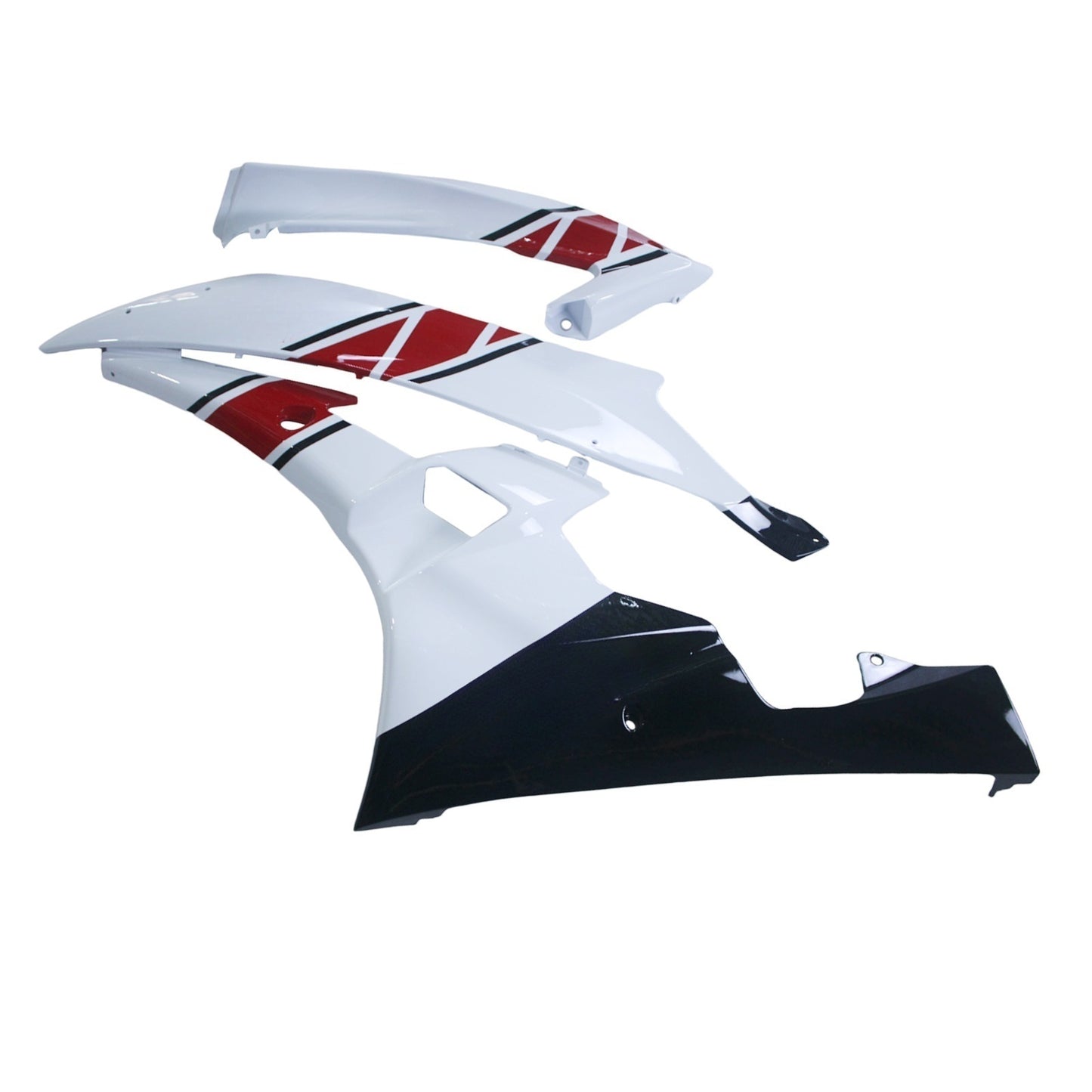 Carene 2006-2007 Yamaha YZF-R6 Bianco Rosso Nero R6 Racing Generico