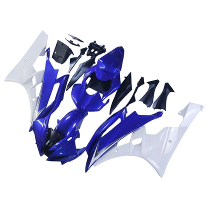 Amotopart Frakings Yamaha YZF-R6 2006-2007 Kit di spostamento blu e bianco di pulizia