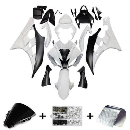 Carene 2006-2007 Yamaha YZF-R6 Bianco Nero R6 Racing Generico