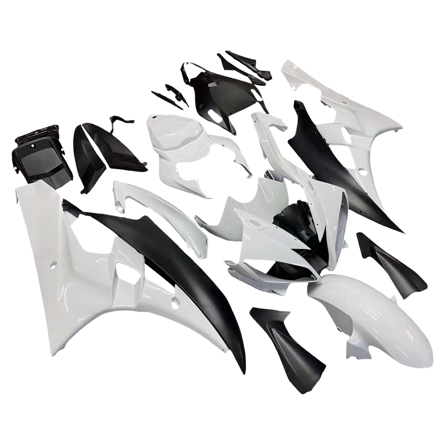 Carene 2006-2007 Yamaha YZF-R6 Bianco Nero R6 Generico