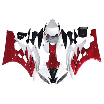Carena Set Per Yamaha YZF R6 YZF-R6 2006-2007 Rosso Bianco Generico