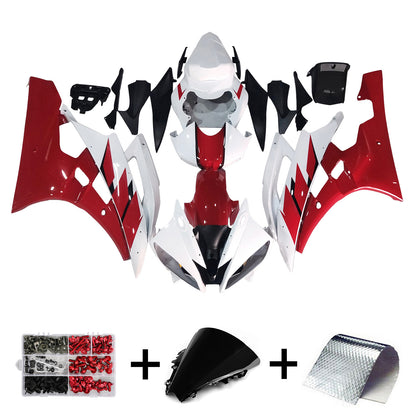 Carena Set Per Yamaha YZF R6 YZF-R6 2006-2007 Rosso Bianco Generico