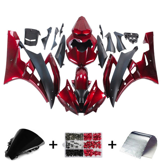 Amotopart Yamaha 2006-2007 YZF 600 R6 ROSSO BLACO