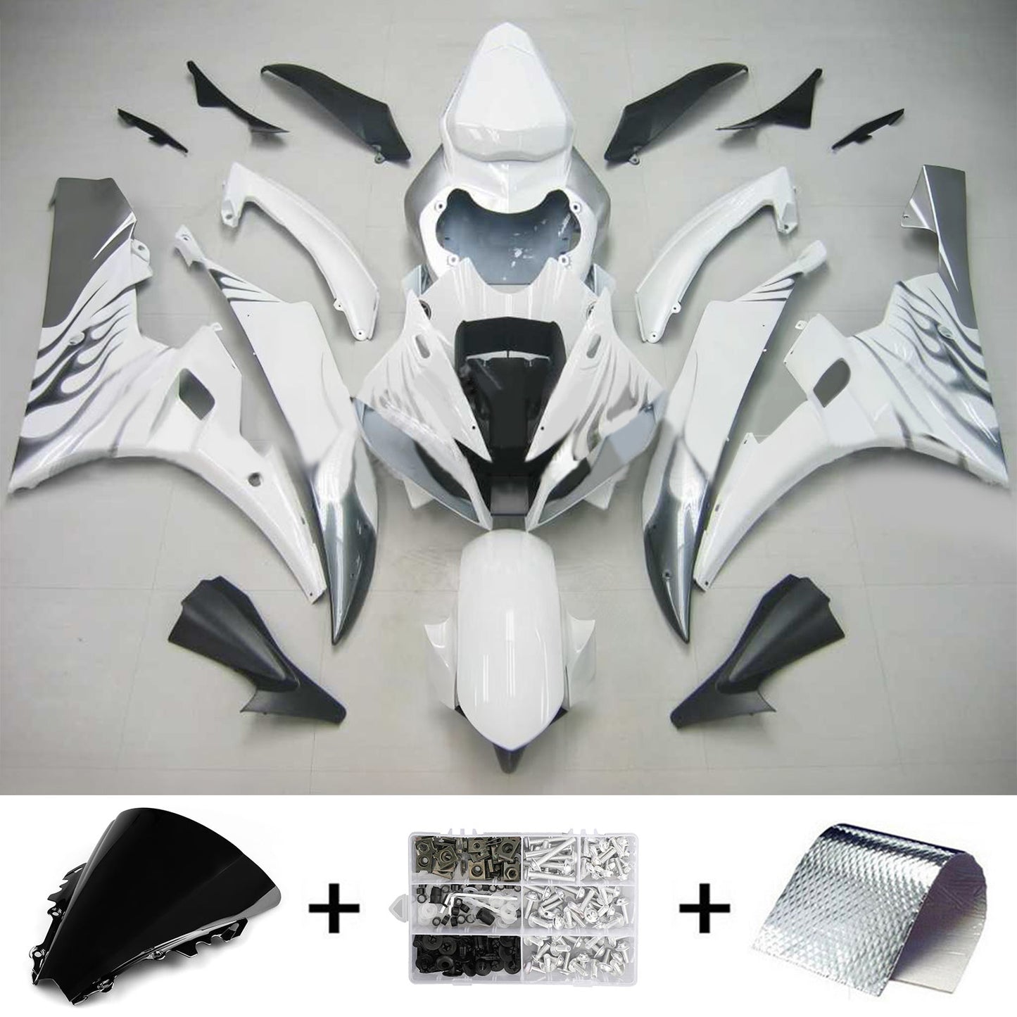 Amotopart Yamaha 2006-2007 YZF 600 R6 WEI? Con kit di vendita in linea nera
