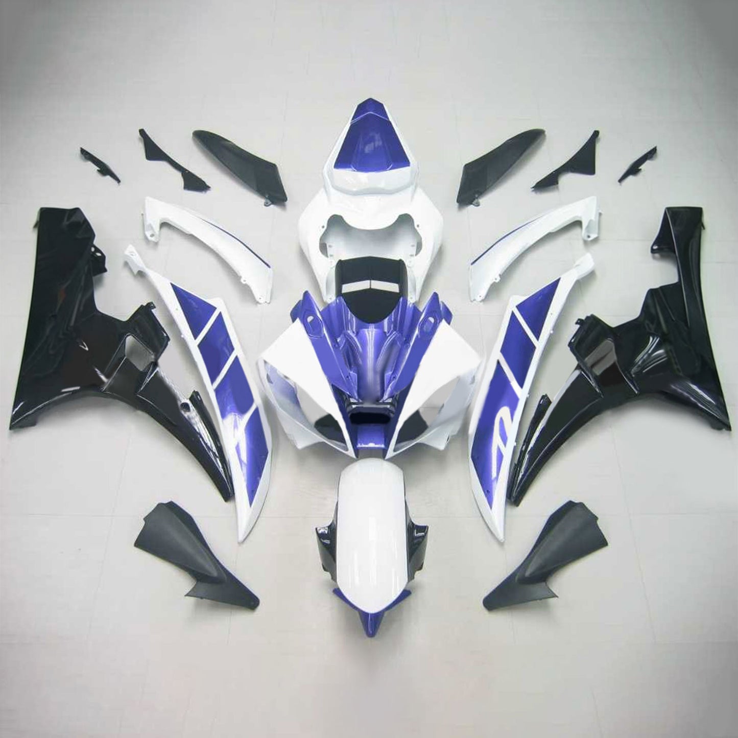 Amotopart Yamaha 2006-2007 YZF 600 R6 Kit di carenatura blu bianca