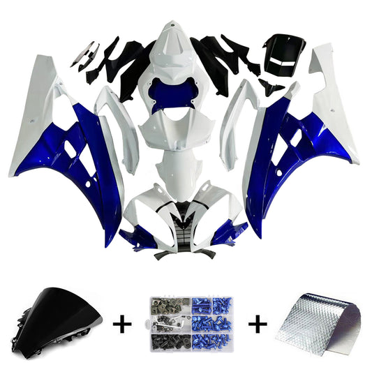 Amotopart Yamaha 2006-2007 YZF 600 R6 Kit di carenatura blu bianca