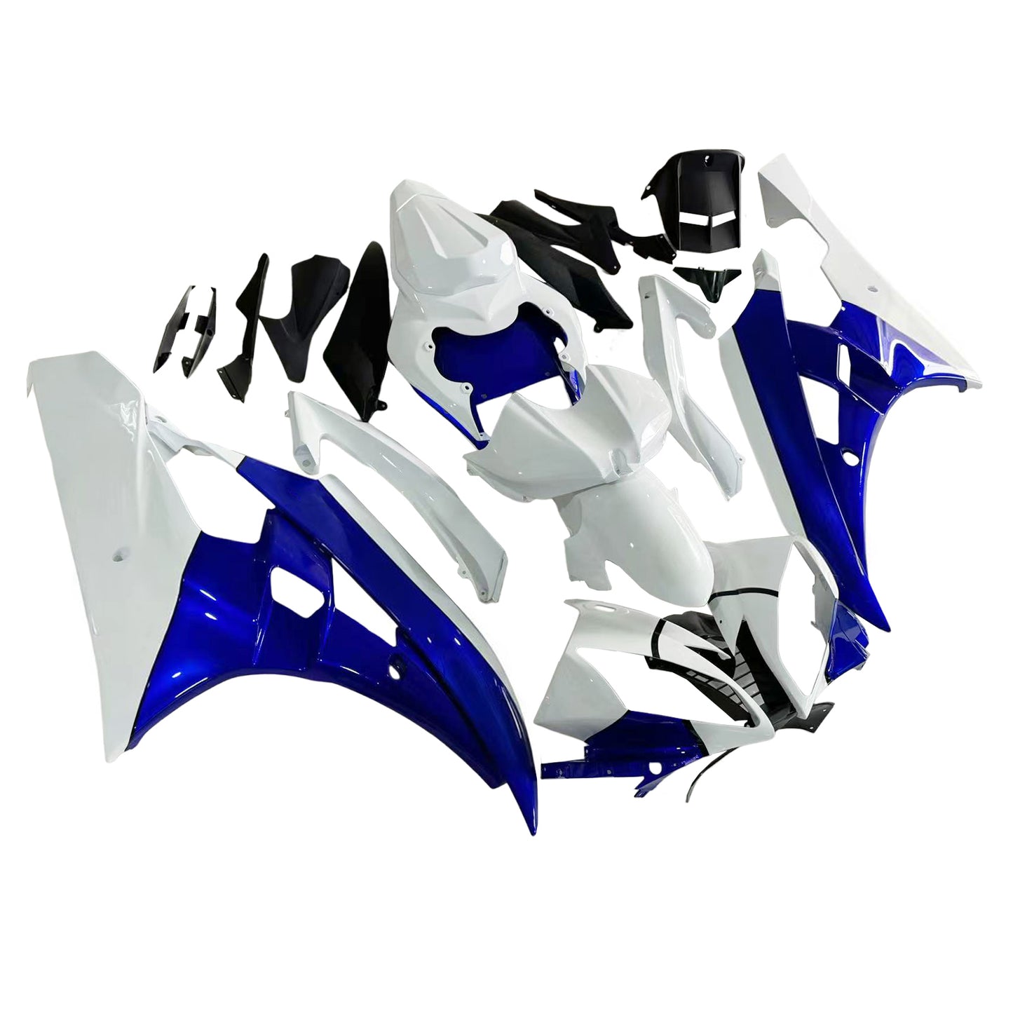 Amotopart Yamaha 2006-2007 YZF 600 R6 Kit di carenatura blu bianca