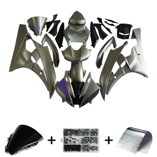 Amotopart Yamaha 2006-2007 YZF 600 R6 Sliver Purple Fearing Kit