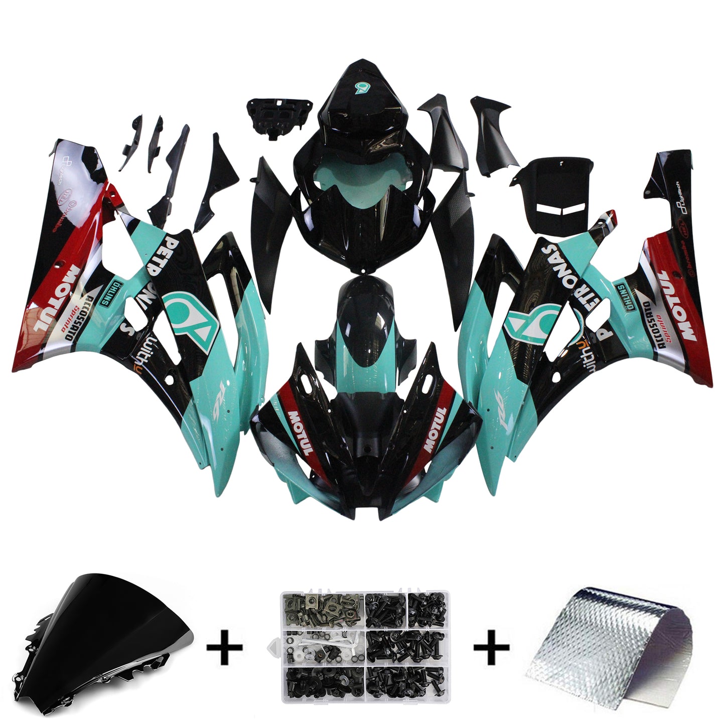 Kit carenatura iniezione Carrozzeria plastica ABS adatta per Yamaha YZF 600 R6 2006-2007