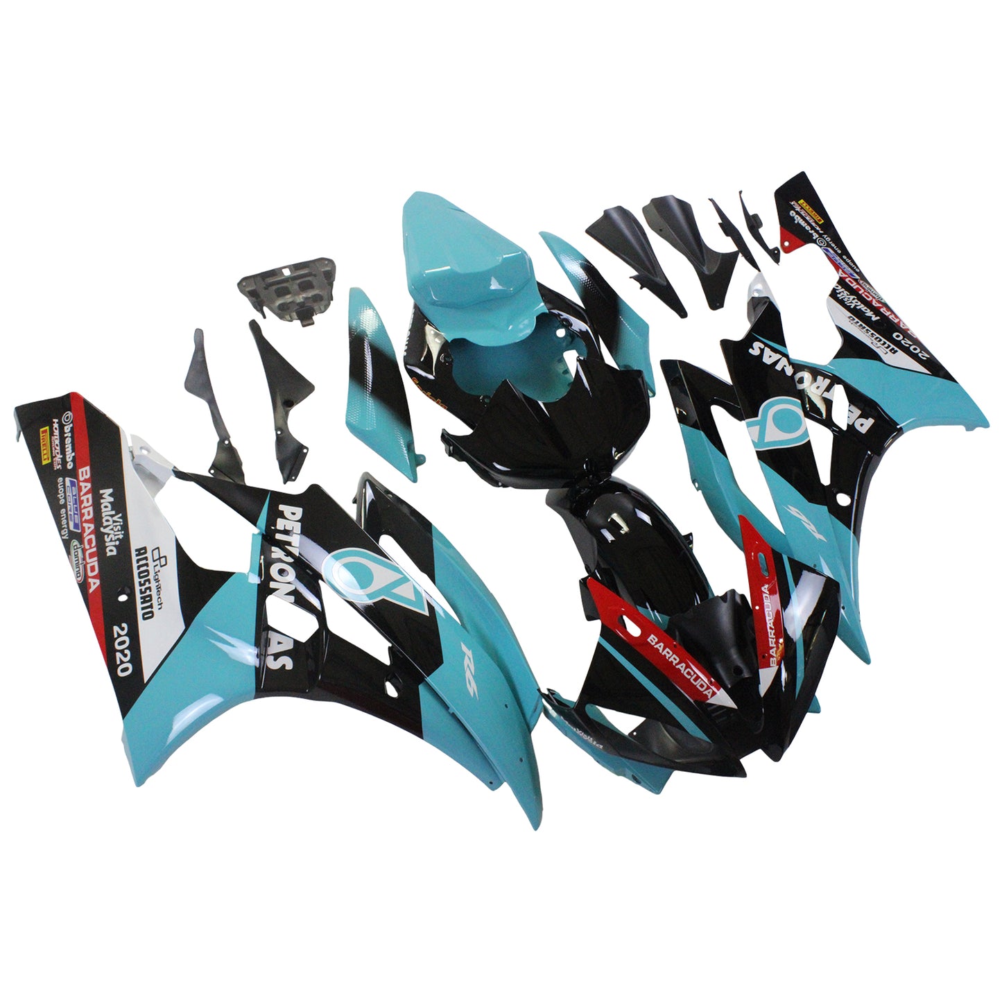 Kit carenatura iniezione Carrozzeria plastica ABS adatta per Yamaha YZF 600 R6 2006-2007