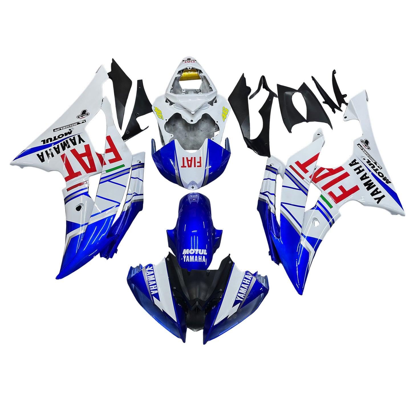 Carene 2008-2016 Yamaha YZF-R6 Bianco Blu No.46 FIAT R6 Generico