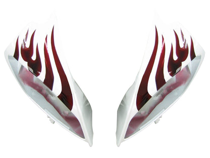 Carene 2008-2016 Yamaha YZF-R6 White & Red Flame R6 Racing Generico