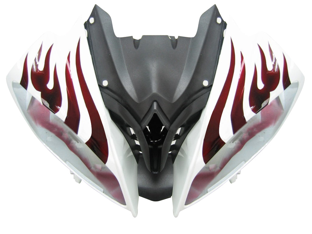 Carene 2008-2016 Yamaha YZF-R6 White & Red Flame R6 Racing Generico