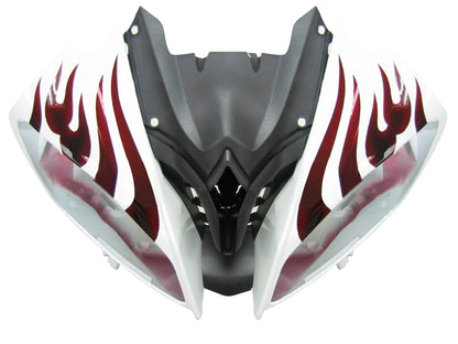 Carene 2008-2016 Yamaha YZF-R6 White & Red Flame R6 Racing Generico