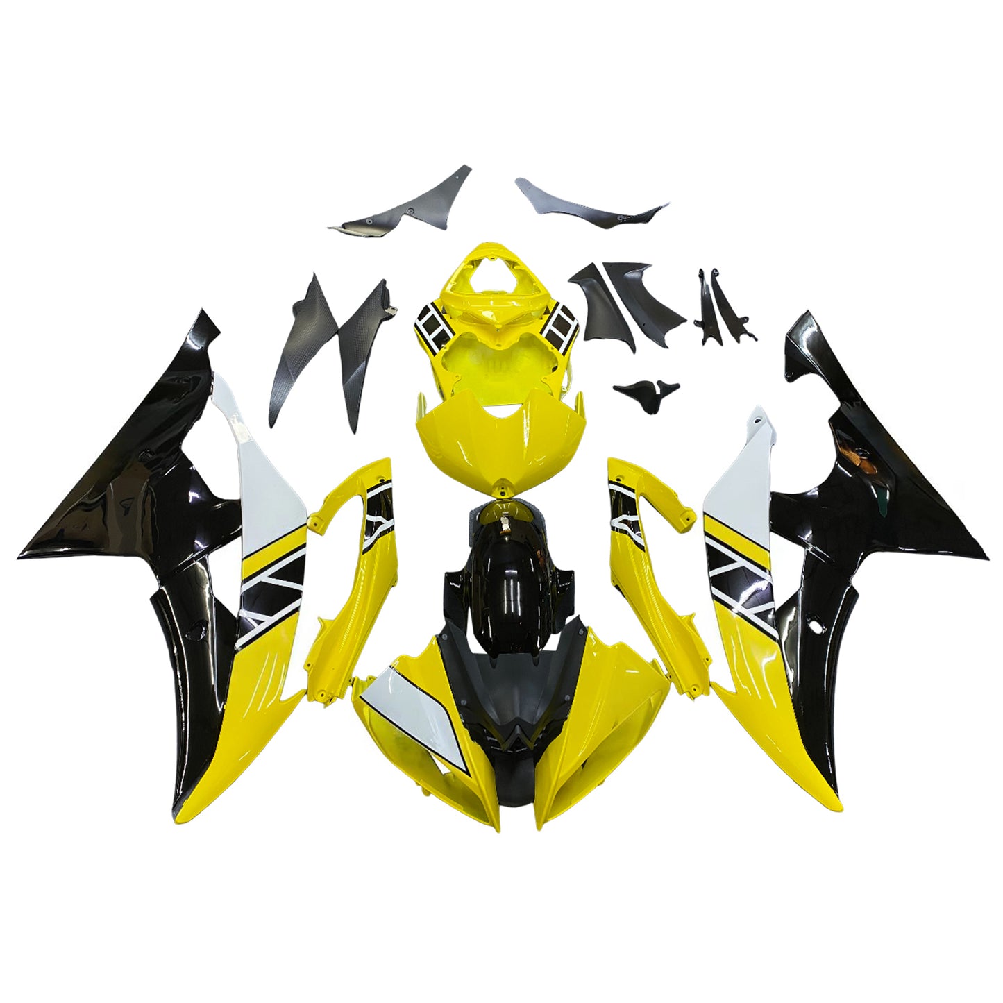 Amotopart Yamaha 2008-2016 YZF 600 R6 Giallo Kit paura di paura