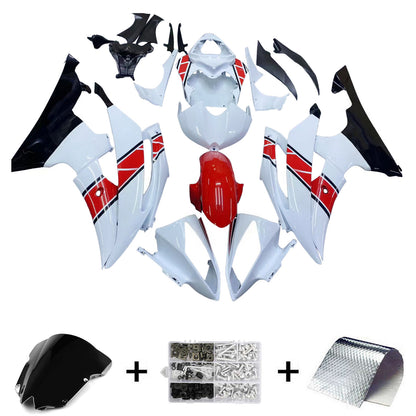Amotopart Yamaha 2008-2016 YZF 600 R6 Kit di paura rosso bianco