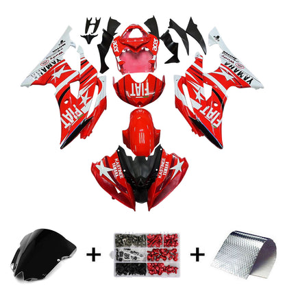 Amotopart Yamaha 2008-2016 YZF 600 R6 Kit di rivestimento rosso