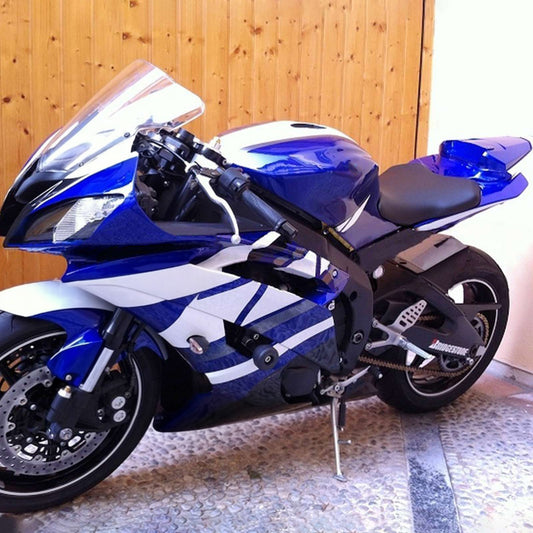 Amotopart Yamaha 2008-2016 YZF 600 R6 Kit di carenatura blu bianca
