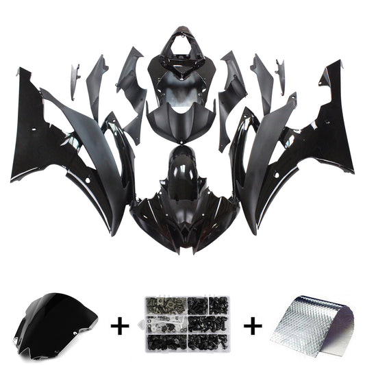 Amotopart Yamaha 2008-2016 YZF 600 R6 All Black Fearing Kit