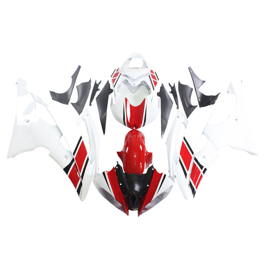 Amotopart Yamaha 2008-2016 YZF 600 R6 Kit di paura rosso bianco