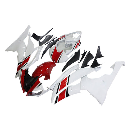 Amotopart Yamaha 2008-2016 YZF 600 R6 Kit di paura rosso bianco