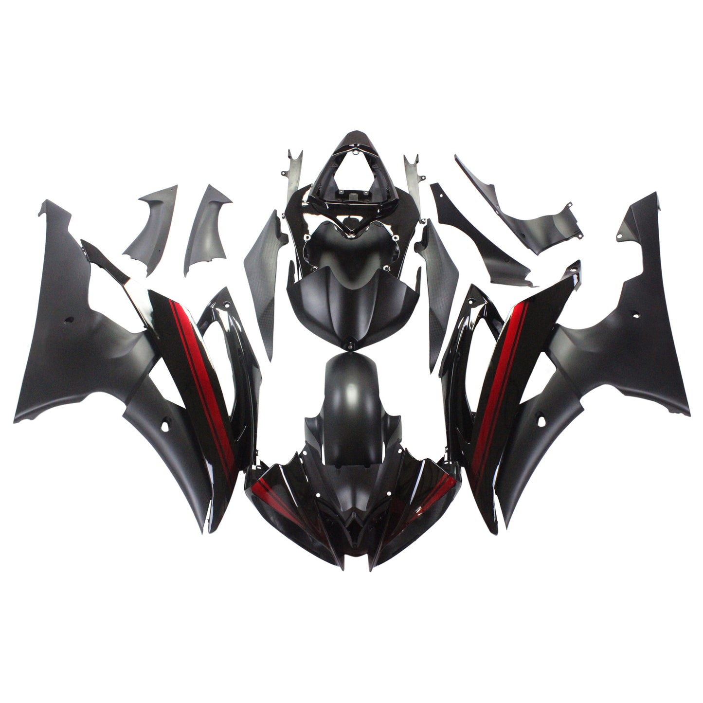 Amotopart Yamaha 2008-2016 YZF 600 R6 Kit di rivestimento nero