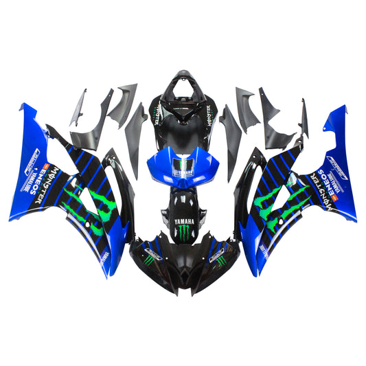 Amotopart Yamaha 2008-2016 YZF 600 R6 Kit di design blu