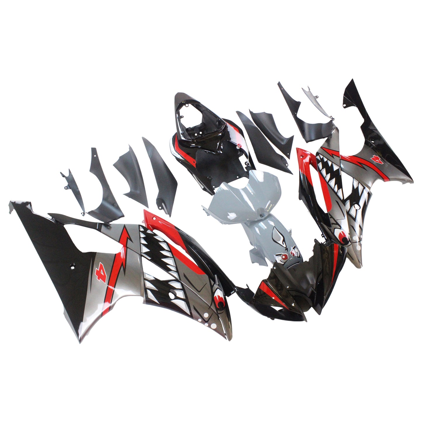 Amotopart-Cycle Cite Kit Karosserie Plastic Abs Fit per Yamaha YZF 600 R6 2008-2016