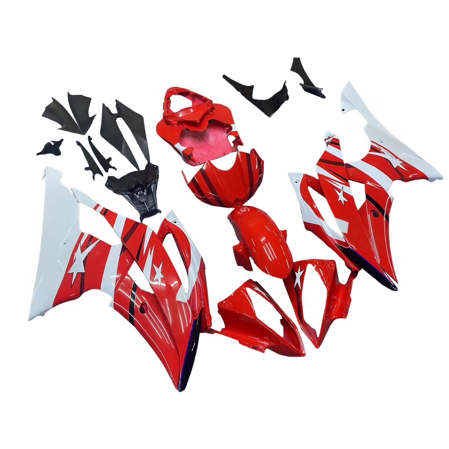 Kit carenatura Bodywork ABS di plastica adatta per Yamaha YZF 600 R6 2008-2016
