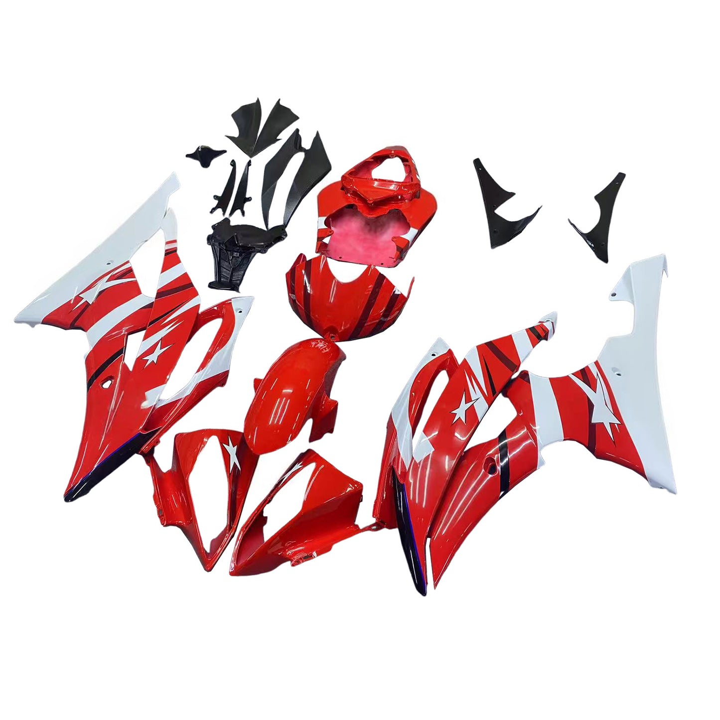 Kit carenatura Bodywork ABS di plastica adatta per Yamaha YZF 600 R6 2008-2016