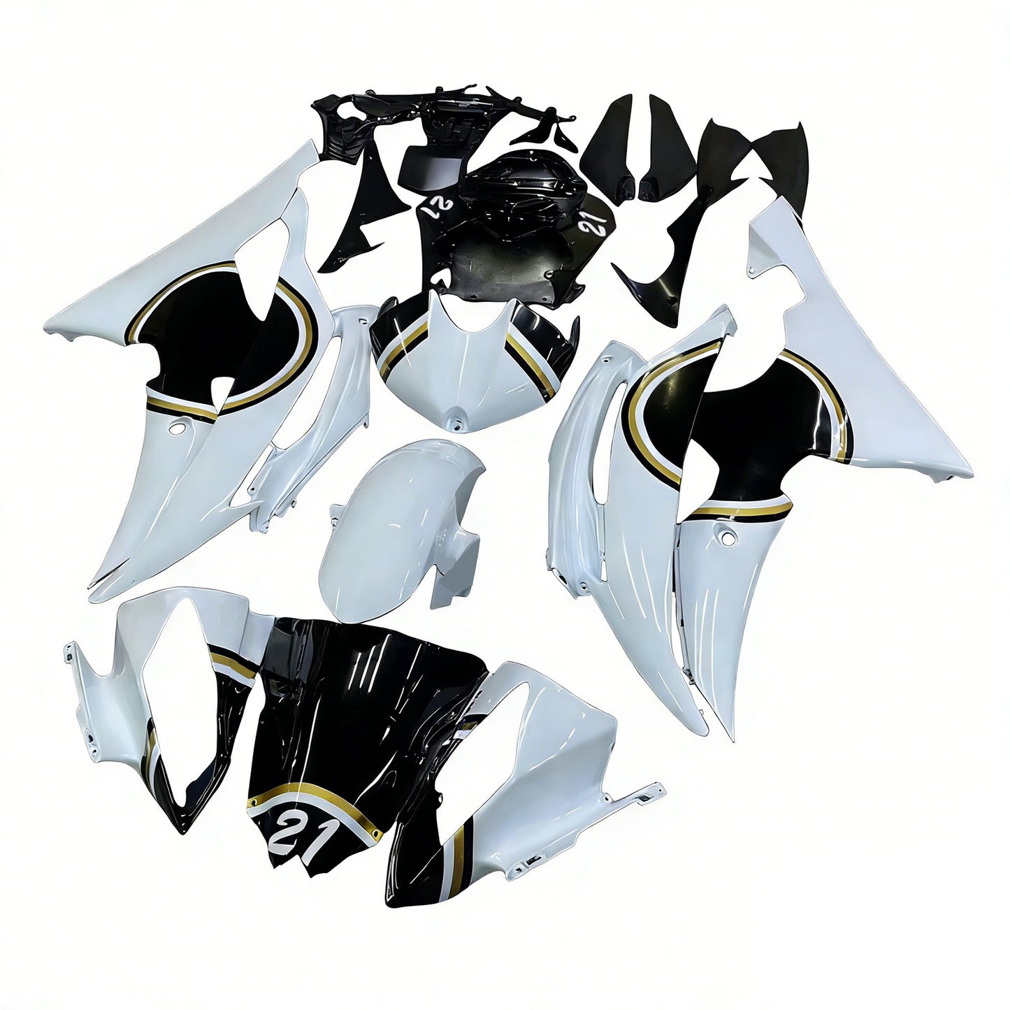 Amotopart Yamaha YZF 600 R6 2008-2016 Kit Carena Carrozzeria Plastica ABS