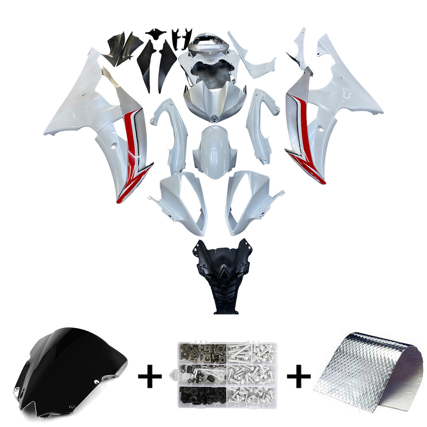 Amotopart Yamaha YZF 600 R6 2008-2016 Kit Carena Carrozzeria Plastica ABS