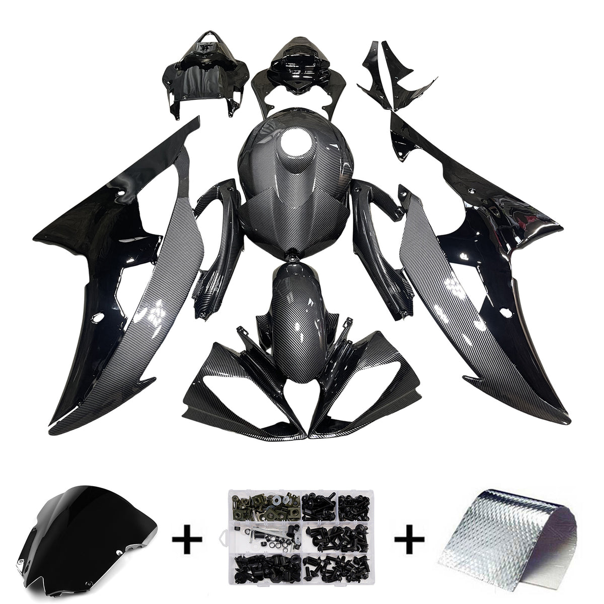 Kit carenatura iniezione plastica ABS per Yamaha YZFR6 YZF-R6 2008-2016